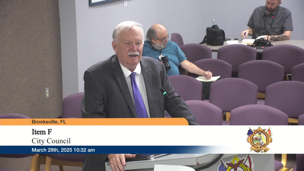 City Manager Candidate Hainley outlines Brooksville's growth and planning challenges