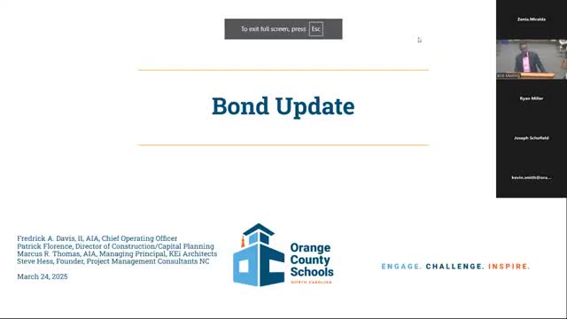 Orange County Schools detail $300M bond initiatives and community engagement plans