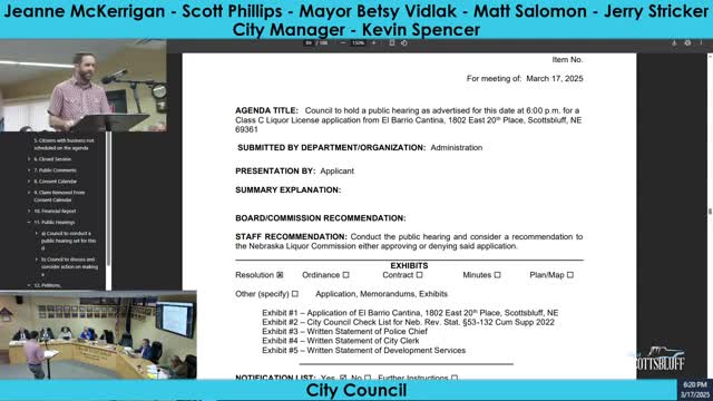 Scottsbluff council recommends against El Barrio Cantina liquor license manager after nondisclosure in application