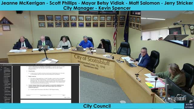 Votes at a glance: Scottsbluff council approves consent items, awards bids and updates park-board residency rule