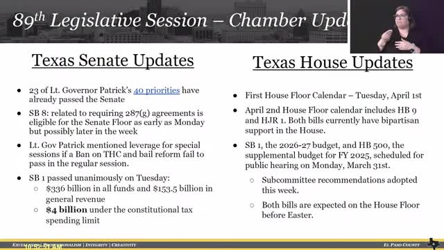 Texas Senate passes $336B budget and discusses key legislative priorities