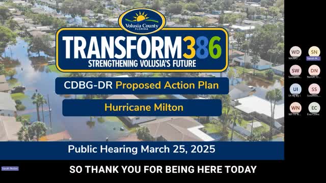 Volusia County outlines $133M recovery plan for hurricane Milton funding
