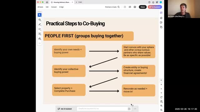 Boulder Housing Collaborative discusses co-buying models and community dynamics in new forum