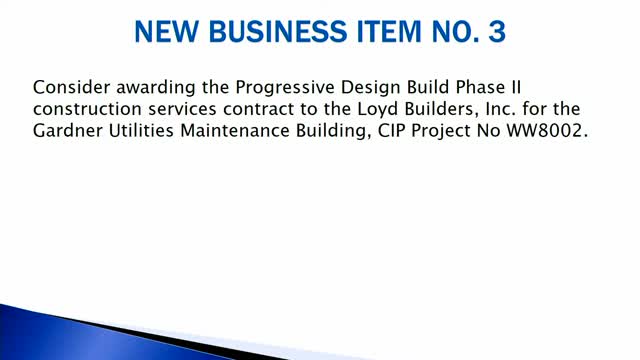 City council approves $4.7M contract for Utilities Maintenance Building construction