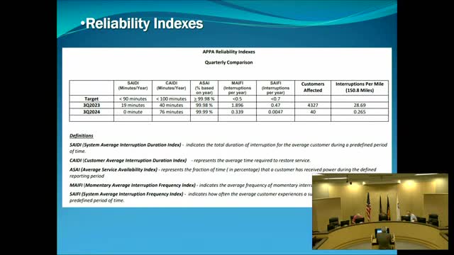 Utility reports improved service metrics despite customer outages