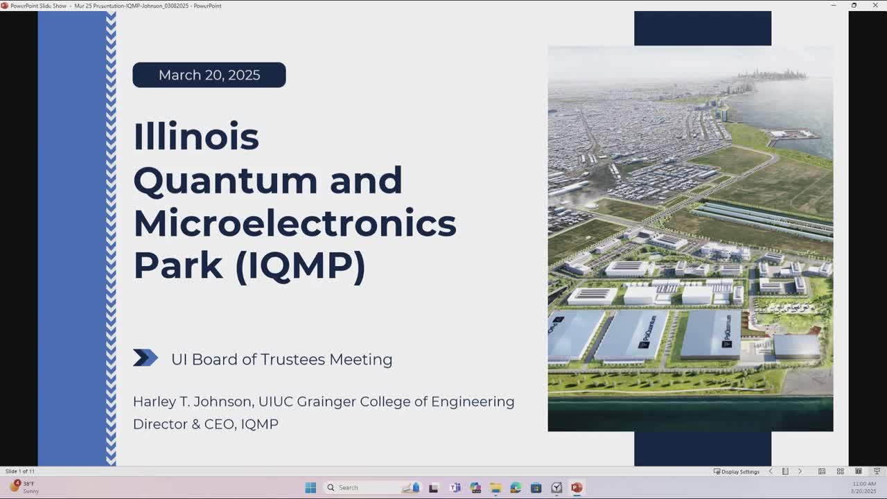 Harley Johnson details Illinois Quantum Microelectronics Park plans in Chicago