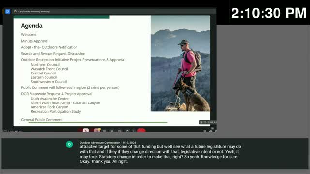 Outdoor Adventure Commission approves amended $22 million ORI funding list after removals and adjustments