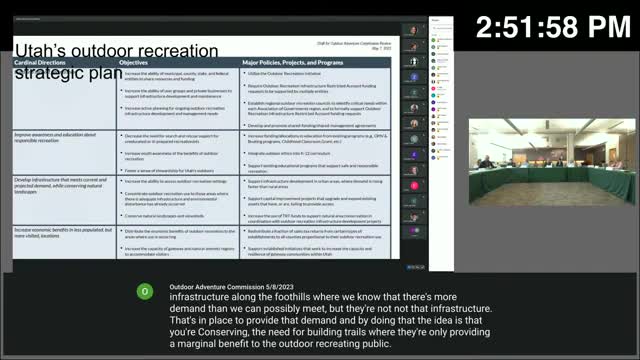 Outdoor Adventure Commission outlines strategic plan for Utah's outdoor recreation