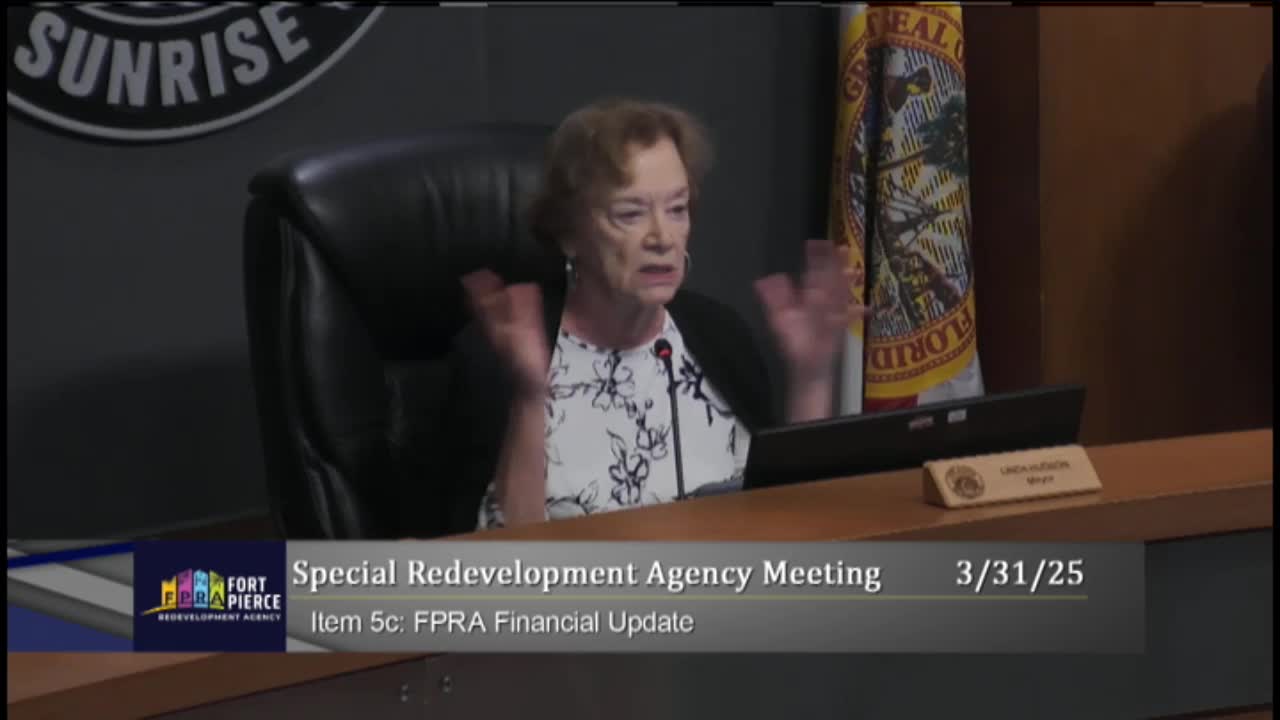 Fort Pierce Commission discusses financial transparency and CRA bill impact