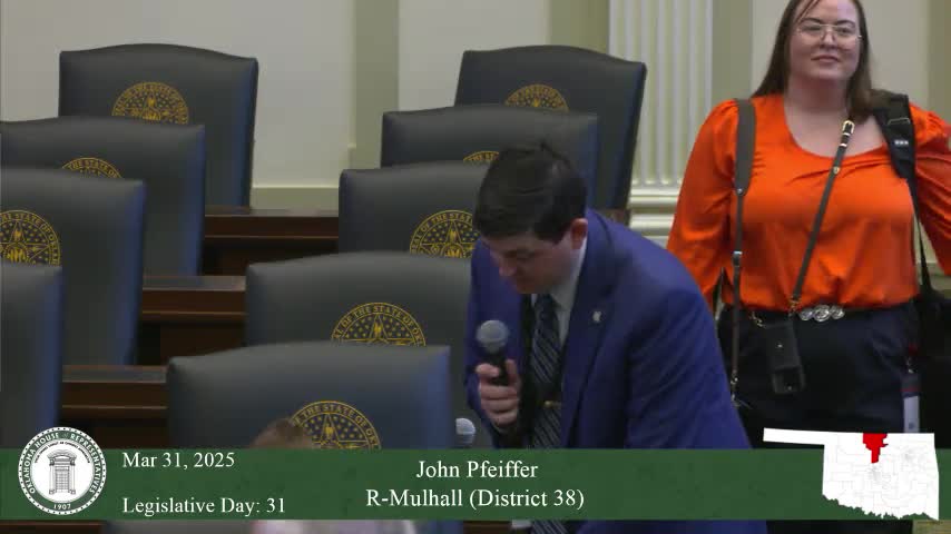 Oklahoma House honors Lieutenant Colonel Wendell Grant Husky as Veteran of the Week
