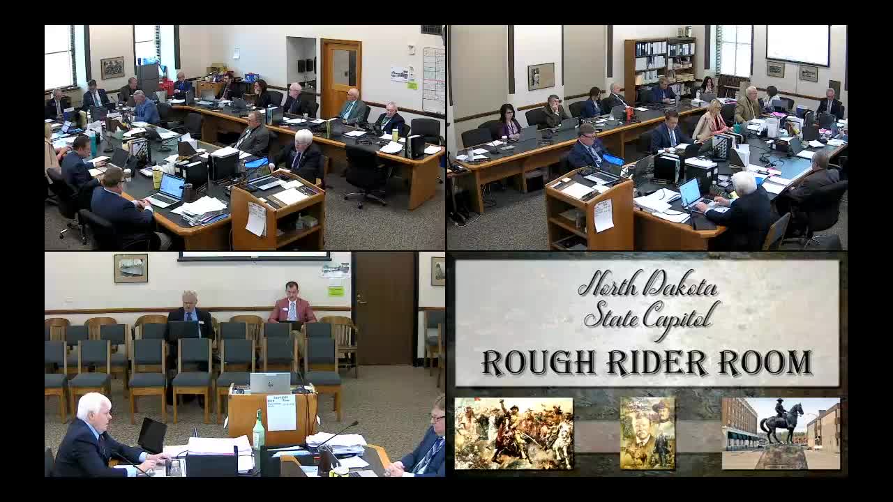 Representative Hansen presents budget enhancements for North Dakota's judicial branch