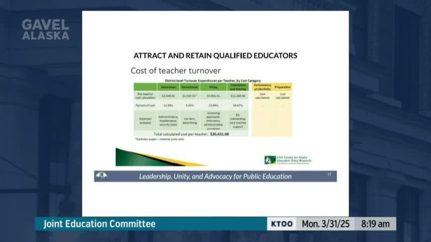 Alaska educators cite retirements, pension gaps and turnover costs in statewide retention crisis