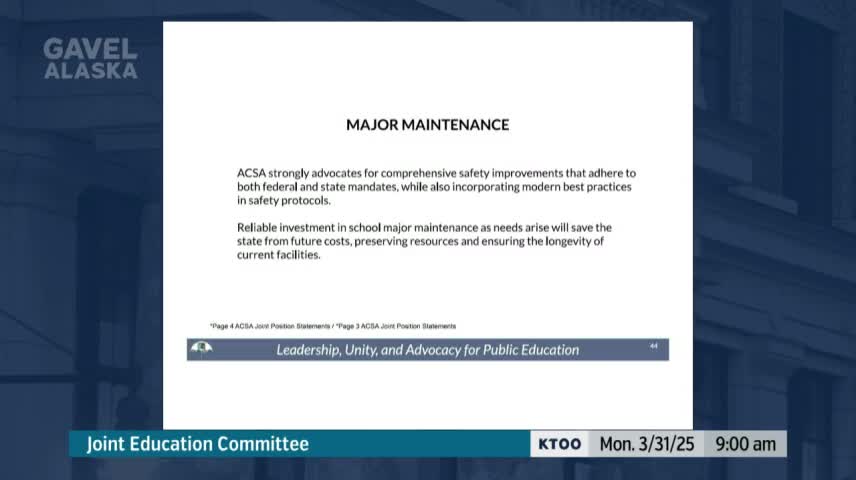 District leaders warn of large deferred-maintenance backlog; call to restore bond-debt reimbursement