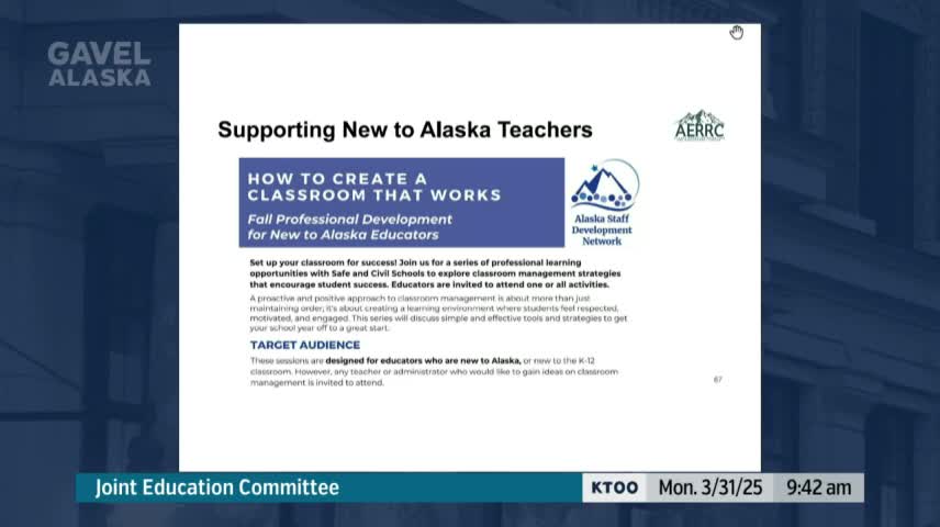 Doctor Paradis addresses Alaska education funding and recruitment challenges