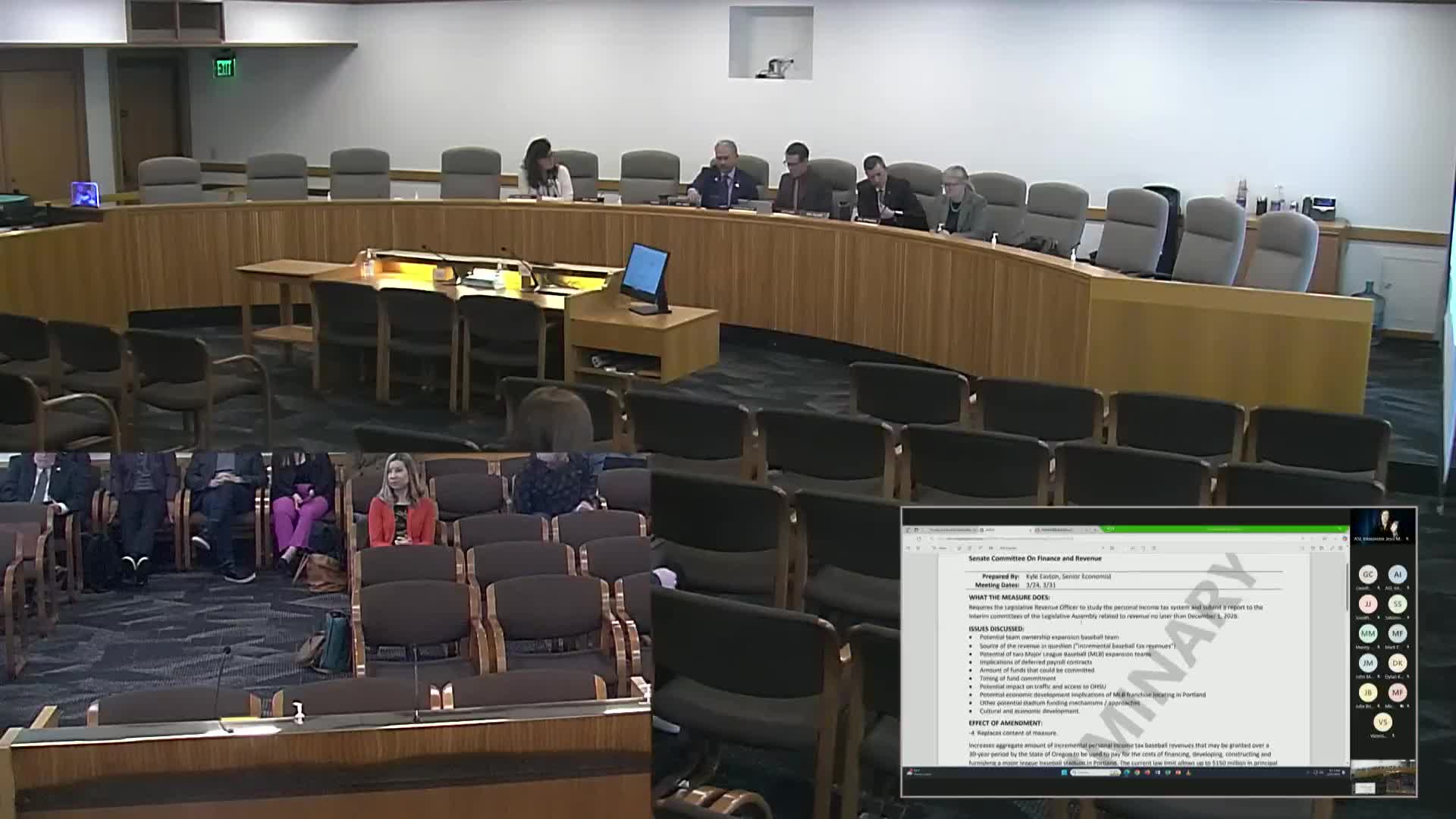 Oregon Senate reviews $800M financing plan for Portland baseball stadium
