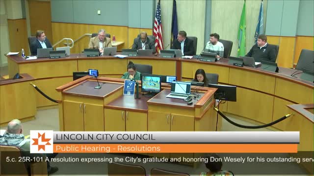 Lincoln City Council honors former Mayor Don Wesley for his community legacy