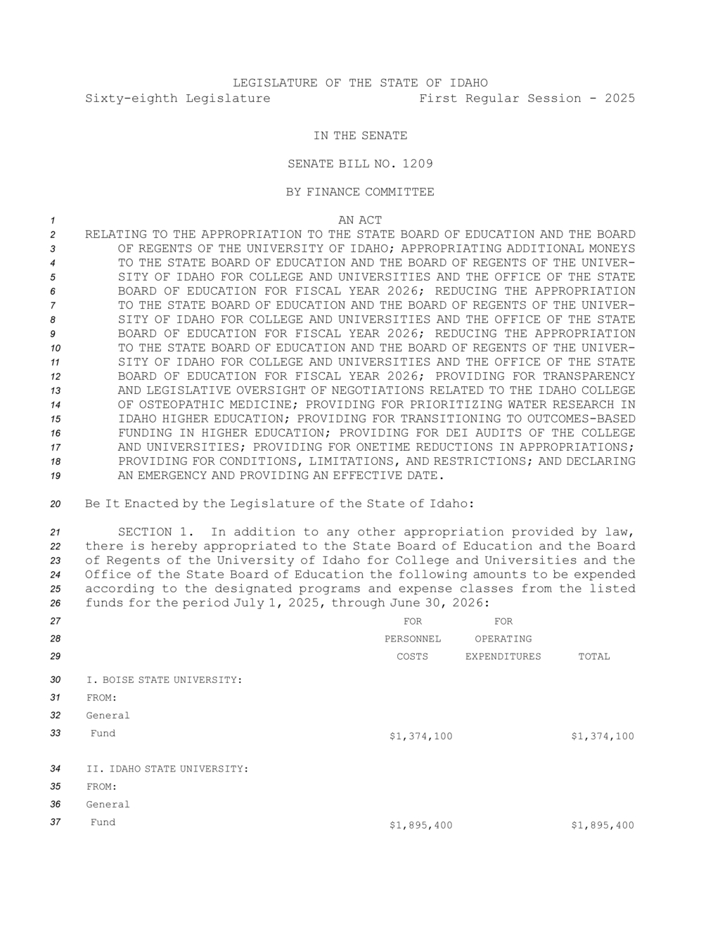 Idaho education funding shifts with ICOM acquisition and water research support