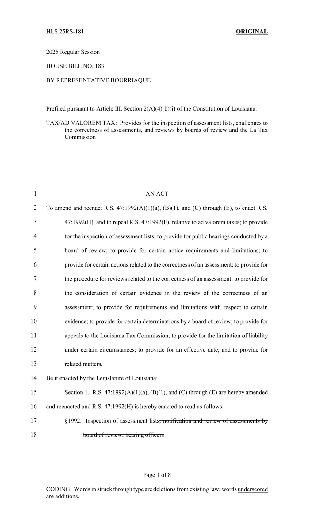 Louisiana Board to Enforce New Tax Assessment Evidence Submission Rules