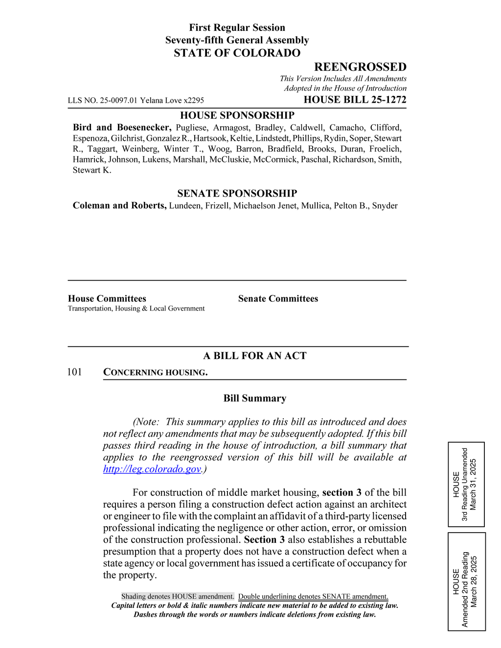 Colorado amends construction defect action procedures for unit owners