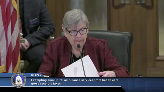 Panel advances bill to exempt small rural ambulance services from Minnesota provider tax