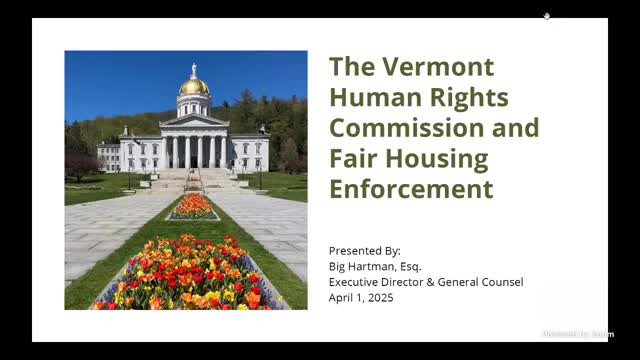 Vermont Human Rights Commission celebrates Fair Housing Day and discusses new protections