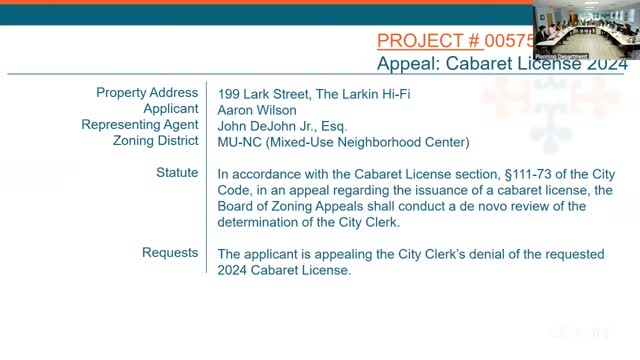 Larkin bar's cabaret license denied amid neighborhood noise complaints