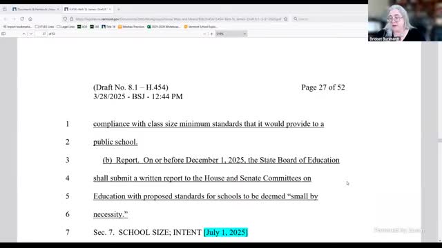 Vermont Education Committee reviews new school standards and construction funding proposals