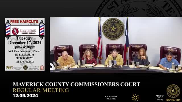 Maverick County adopts resolution for $7.75M CDBG grant application
