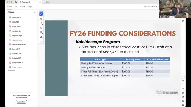 CCSD evaluates 21st Century grant and proposes tuition cuts for Kaleidoscope program