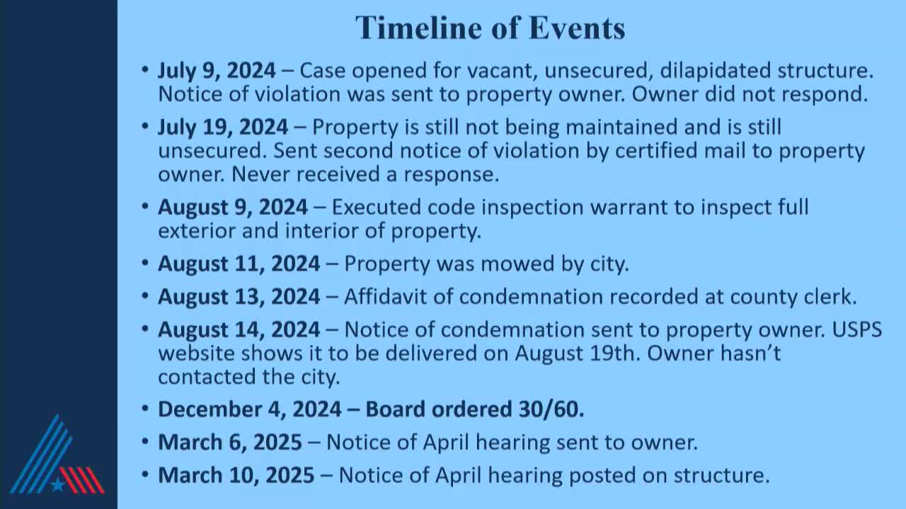 City orders demolition of vacant property due to public health hazards