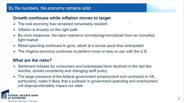 Virginia economists predict 1.7% GDP growth amidst consumer apprehension