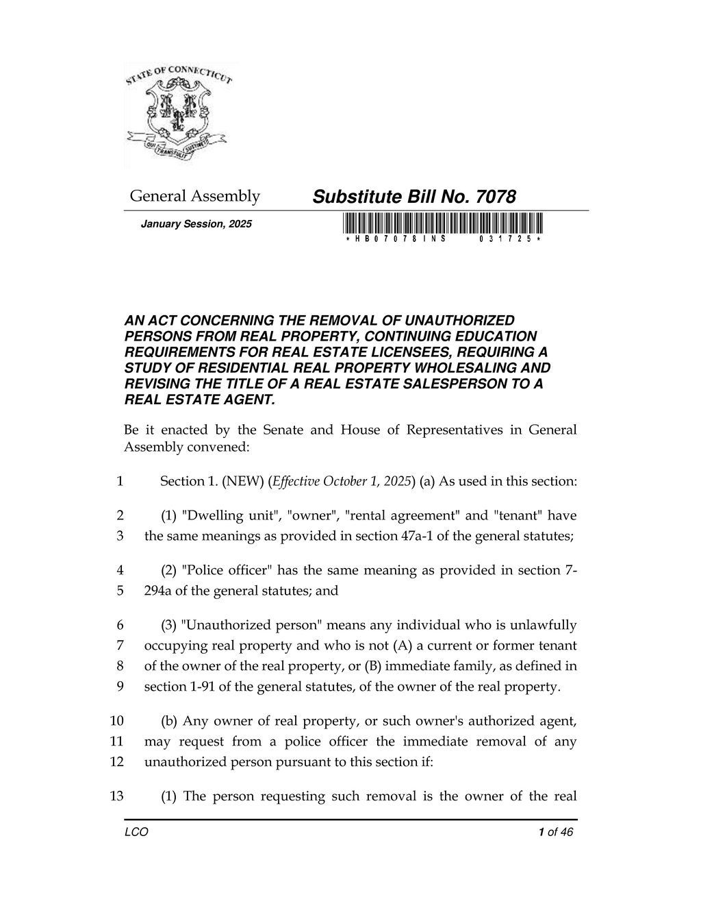Bill 7078 mandates home inspections and buyer certifications for residential properties