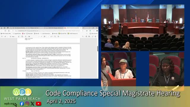 West Palm Beach magistrate orders compliance deadlines for multiple code violations