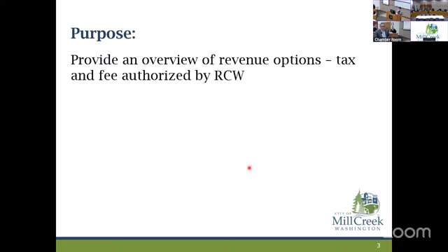 Mill Creek Council reviews new business and utility tax options for revenue generation
