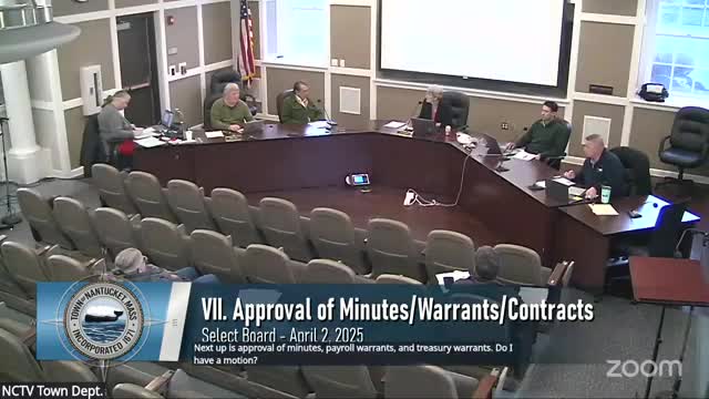 Select Board approves routine items: minutes, payroll, gift and a street name
