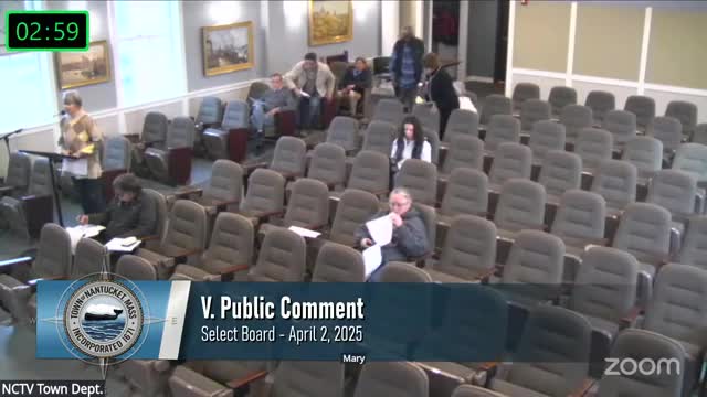 Resident raises NEPA and beach‑safety concerns about proposed seabed drilling off Nantucket