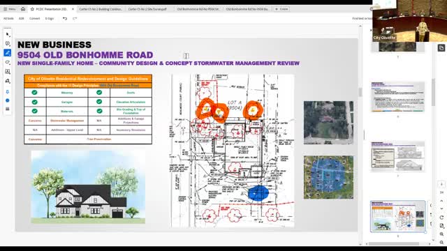 Planning Commission reviews Masonry and Tree Preservation for new housing development