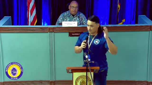 Stephen Cahill updates mayors on Guam tsunami preparedness and warning systems
