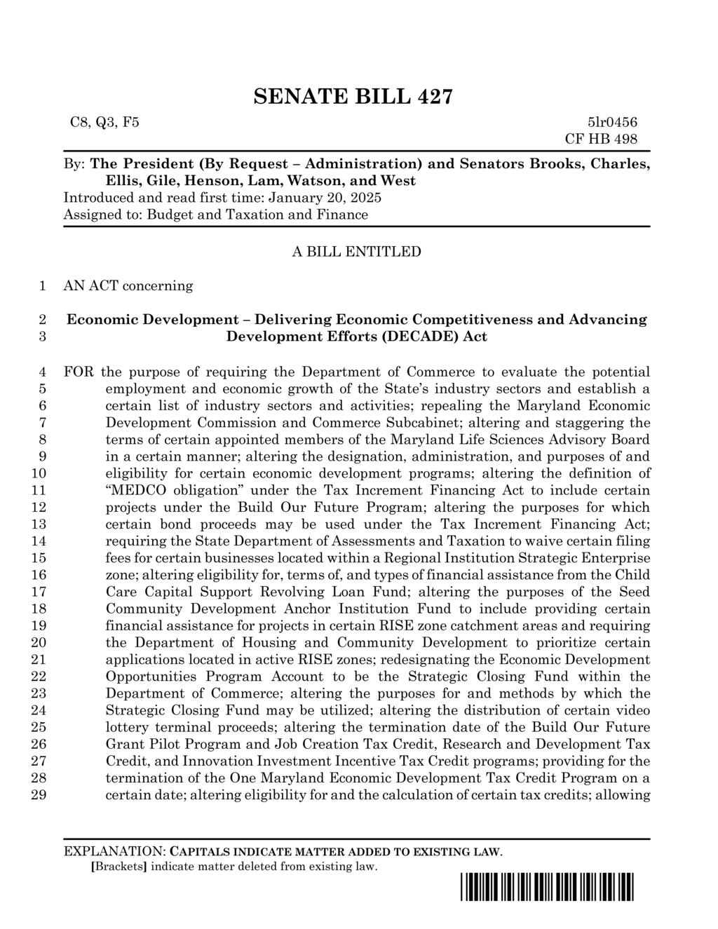 Maryland Senate Bill 427 offers tax credits for SCIF construction and small businesses