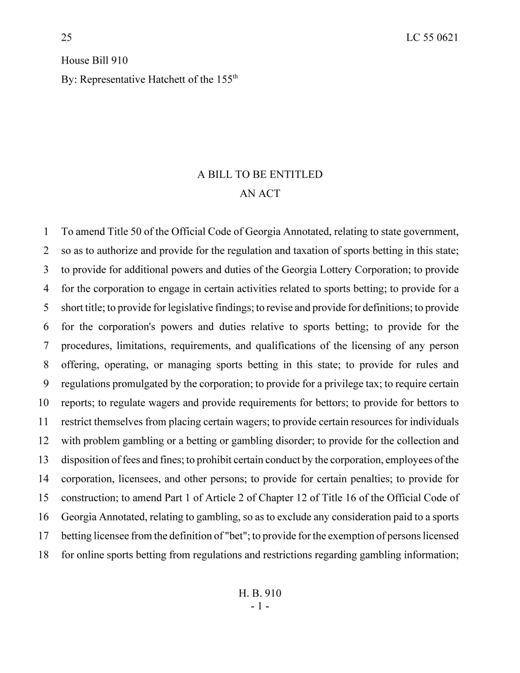 New regulations prohibit minors from sports betting in Georgia