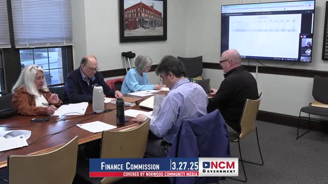 Norwood FinCom drafts memo and recommends capital, pension and special-education reserve articles for special town meeting