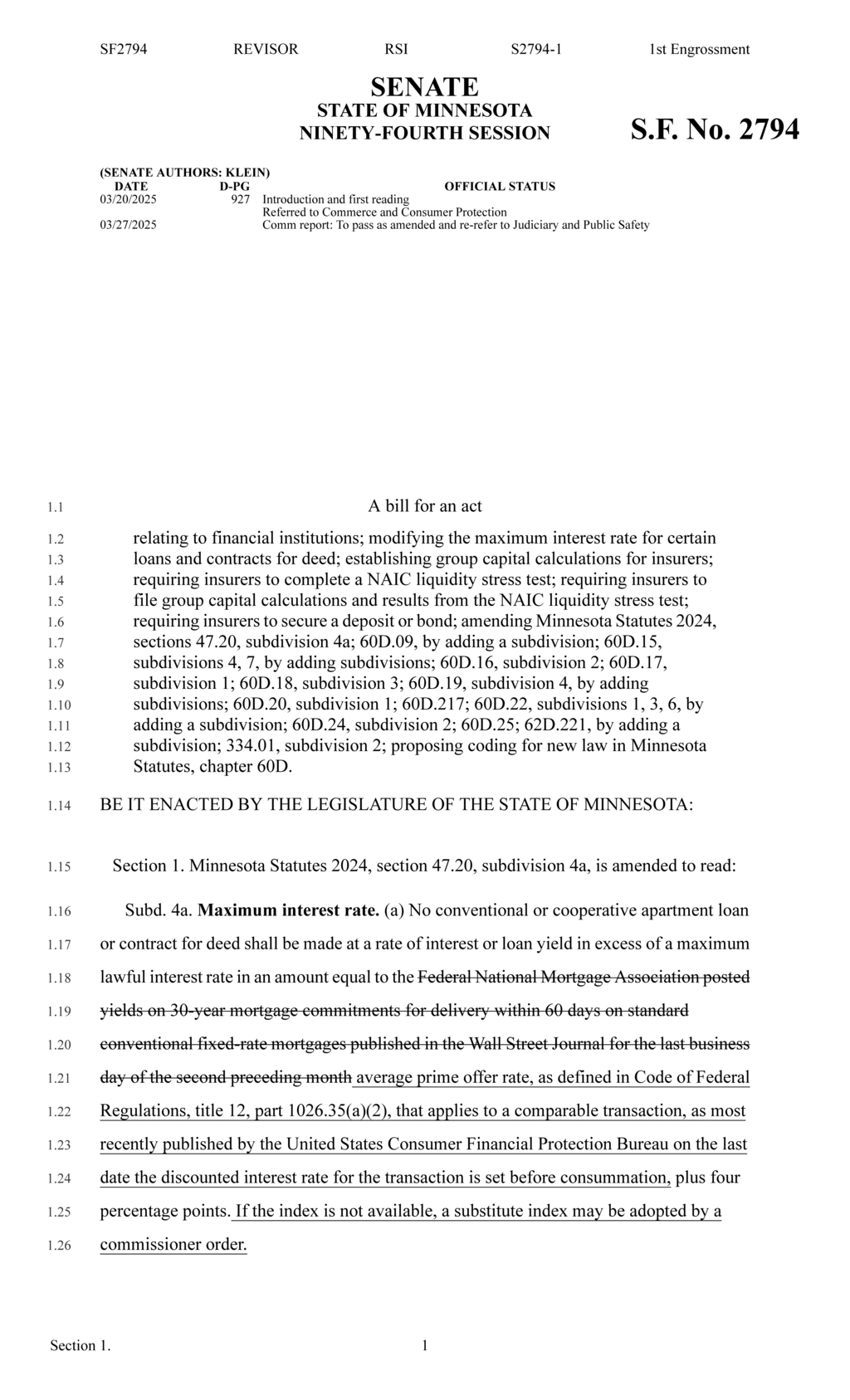 Minnesota amends insurance filing requirements for mergers and acquisitions