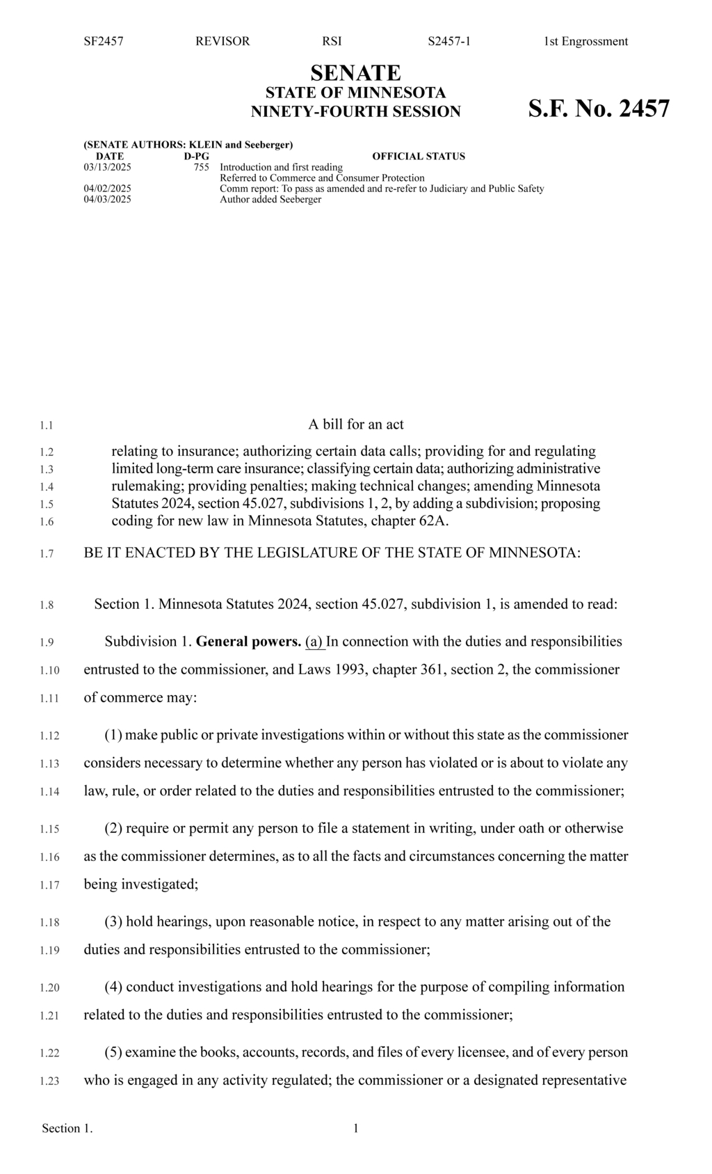 Minnesota advances limited long-term care insurance policy effective January 2026