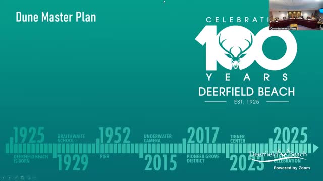 Deerfield Beach staff unveil dune master plan; staff to begin implementation and seek FY26 funding
