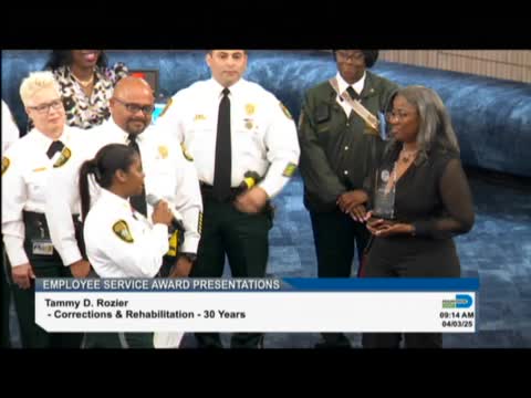 Tammy and Marlene honored for 30 years of dedicated service in Miami Dade corrections