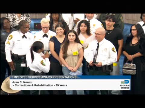 Miami Dade honors Officer Nunez for 35 years of dedicated service