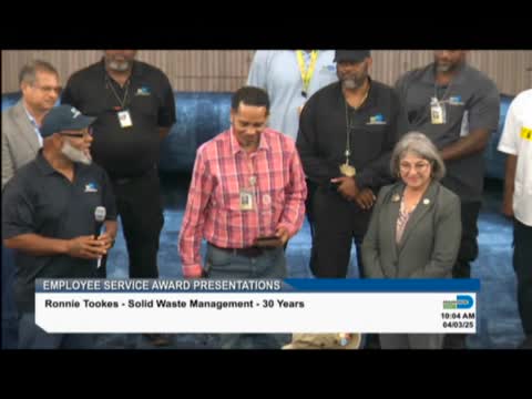 Commissioner honors Officer Tukes for 30 years of dedicated service