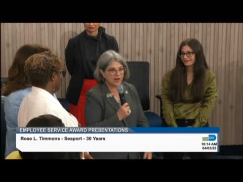 Rogerae Pert and Vincent Thurston honored for 35 years of service in transit