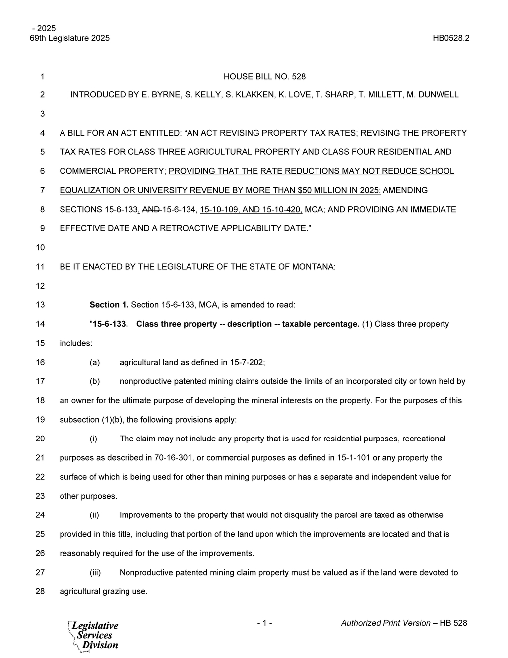 Montana Legislature revises property tax rates for residential and commercial properties
