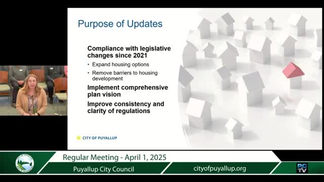 Puyallup Council discusses new housing mandates and zoning regulations